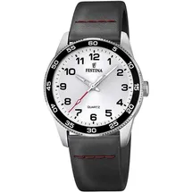 Festina F16906/A 34mm Edelstahlgehäuse Silber Silikonarmband Schwarz