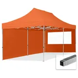 TOOLPORT Faltpavillon Economy 3 x 6 m inkl. 2 Seitenteile orange 59028