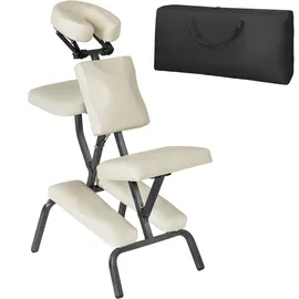 Tectake tectake® Massagestuhl, klappbar, gepolsterte Beinablagen, 80 x 50 x 105 cm