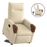 vidaXL Relaxsessel mit Aufstehhilfe Creme Stoff