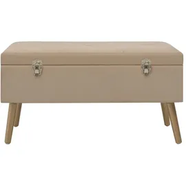 vidaXL Bank mit Stauraum 80 cm Beige Samt