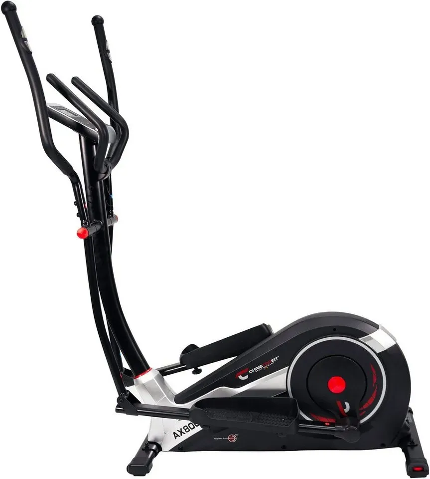 Christopeit Sport® Crosstrainer-Ergometer AX 8000 rot|schwarz|silberfarben