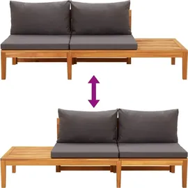 vidaXL Garten-Lounge-Set 4-tlg. grau Akazienholz