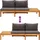 vidaXL Garten-Lounge-Set 4-tlg. grau Akazienholz