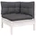 vidaXL 7-tlg. Garten-Lounge-Set mit Kissen Weiß Kiefernholz