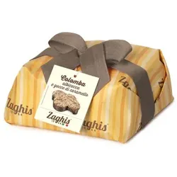 Italienischer Osterkuchen mit Aprikosen und Karamellstückchen Zaghis Colomba Regale Albicocca E Gocce Di Caramello, 750 g