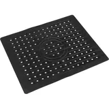 HASLED Spülmatte für Spülbecken, Spülbeckeneinlage, Schwarze TPR Sink Mat, Schneidbare rutschfeste Ablaufmatte für Badezimmer, Küche und Garten (12,4 × 10,4 Zoll)
