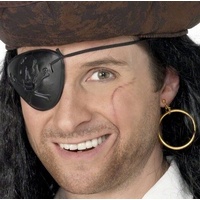 Piraten Kostüm Set Augenklappe & Ohrring Set von Smiffys Neu