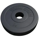 GORILLA SPORTS Hantelscheiben Olympia, 1,25kg - 30kg Gewichte, Einzeln / Set, Ø 50mm, aus Kunststoff, - Gewichtsscheiben, Hantelscheiben-Set, Olympiascheiben, Schwarz schwarz