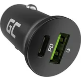 Green Cell GC CADM-GC-38AC - USB-Ladegeraet 38 W 1x USB-C USB-A schwarz