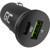 Green Cell GC CADM-GC-38AC - USB-Ladegeraet 38 W 1x USB-C USB-A schwarz