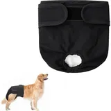 SNQ - Schwarz, 1er Set wiederverwendbare Hundewindeln, Größe s, Menstruationshöschen für Hunde, hochsaugfähige hygienische Windeln,
