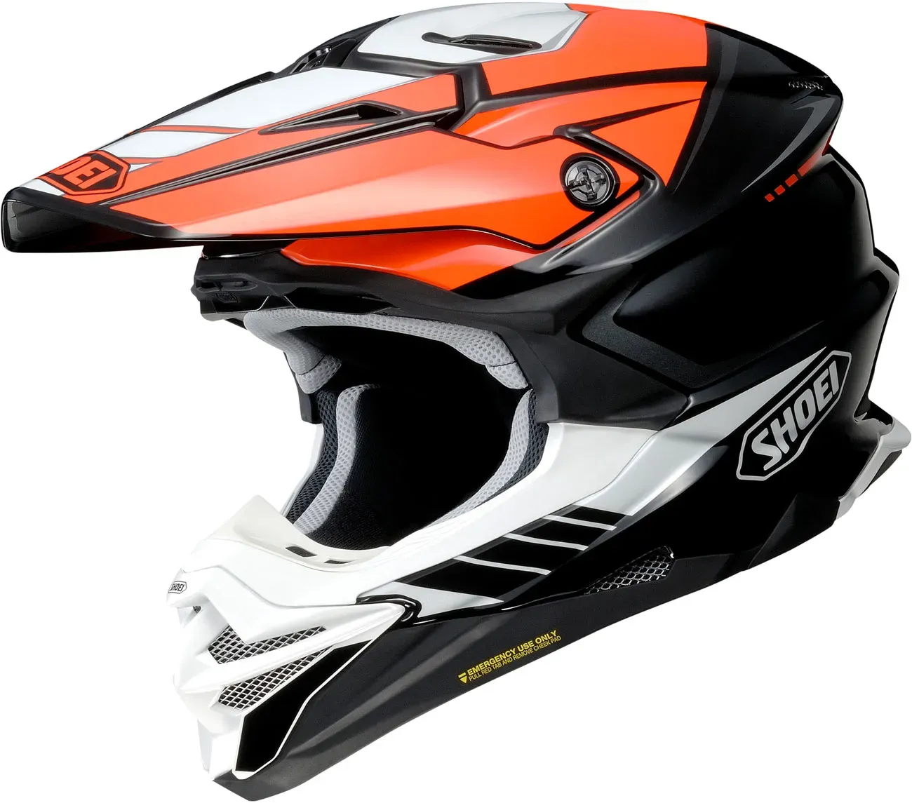 Shoei VFX-WR 06 Jammer, casque à croix - Noir/Orange/Blanc - XXL