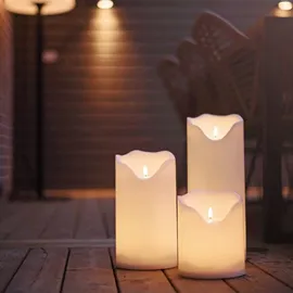 Star Trading Flamme Grand Stumpenkerze 40 cm weiß