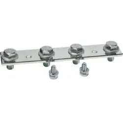 Hager UM40W5 Cu-Schienen, univers, Wandlerlasche 40x5x200mm, für N oder PE