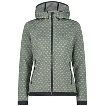 cmp f.illi campagnolo CMP - Knit Tech Damen Fleece Jacke mit fester Kapuze, Mineral-Bianco, 50