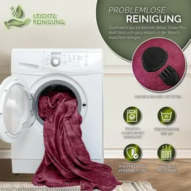 sinnlein Heizdecke mit Abschaltautomatik 160 x 120 cm Weinrot