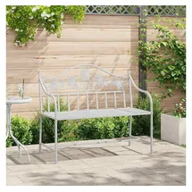 vidaXL Gartenbank 104 x 54 x 93 cm Weiß