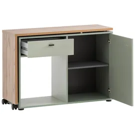 MÖBELPARTNER Schreibtisch Tiny Working Eiche / Grau