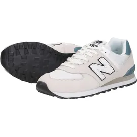 New Balance 574 Herren Weiß/Silber 42