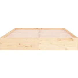 vidaXL Massivholzbett 180x200 cm - Braun, Holz, Kiefer, Schlafzimmer, Betten