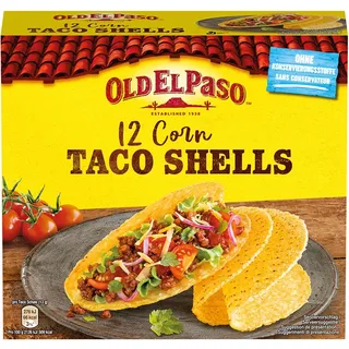 Old El Paso Taco Shells – Glutenfrei - Mexikanische Mais Tortillas in Schalenform – 1 x 156 g