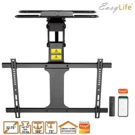 Easy Life EasyLife TV Deckenhalter Smart Home elektrisch drehbar und schwenkbar 32 bis 75 Zoll VESA 600x400 Schwarz