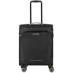 Handgepäck-Trolley TRAVELITE "JETPACK Multi Light 4 Cabin, konzipiert für Condor & Ryanair", Gr. B/H/T: 40cm x 55cm x 20cm 37 l, schwarz, Polyester, unifarben mit Farbeinsätzen, Koffer, Weichgepäck-Koffer Handgepäck für die meisten gängigen Airlines