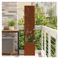 vidaXL Sichtschutz-Leinwand 32 x 150 cm Braun Stahl