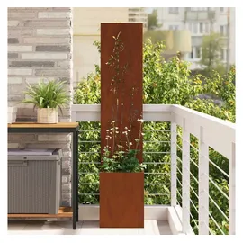 vidaXL Sichtschutz-Leinwand 32 x 150 cm Braun Stahl