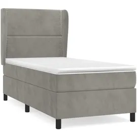 vidaXL Boxspringbett 100 x 200 cm Hellgrau