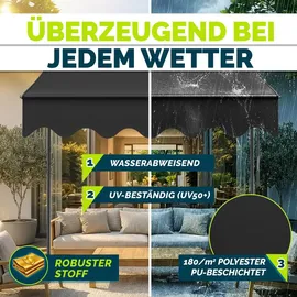 tillvex Klemmmarkise 200 cm anthrazit
