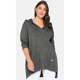 sheego Kurzmantel im asymmetrischen Schnitt - grau - 50