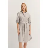 Bugatti Hemdblusenkleid Braun Gestreift 46