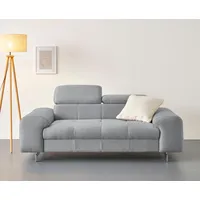 Cotta 2-Sitzer »Chef«, 2-Sitzer mit eleganter Steppung, Bodenfreiheit 12,5 cm grau