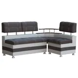 RODNIK Eckbank Latte anthrazit/grau/hellgrau mit Stauraum und Ablage, Schenkel wechselbar, modern,