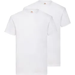 Doppelpack Fruit of the Loom Valueweight T-Shirt, weiß, 3XL