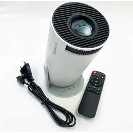 lqwell Beamer Projektor, unterstützt BT5.0 mit 11.0 Android OS, Automatische Trapezkorrektur, 130-Zoll-Display, 4K Heimkino, hdmi, Weiß