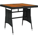 vidaXL Gartentisch 70 x 70 x 72 cm Schwarz