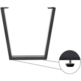 Sam Tischgestell 2er Set Roheisen lackiert 70x10x74 cm schwarz V-Gestell