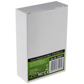ChiliTec Stecker-Netzteil mit USB-C "CTN-PD65 a3" In 100-240V~, Out 5,0V-9,0V-12,0V=, 65W