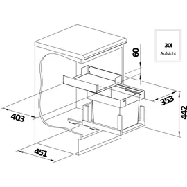 Blanco Select II 30 l Schwarz