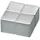 Sigel C10 extrastark Magnet silber, Metall 2,0 x 1,0 x 2,0 cm, 1 St.