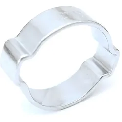 2-Ohr Klemme / Zweiohrschelle aus Edelstahl  / (Spannbereich) 19,1-23,0 mm