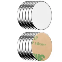 ECENCE Neodym Klebe-magnete 10x selbstklebend, Magnet Scheibe Stark Rund Klein 18x2mm