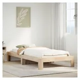 vidaXL Massivholzbett 100 x 200 cm Braun