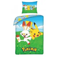 Halantex Pokemon Bett Set Baumwolle Bettbezug 140x200cm Und Kissenbezug