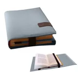 SKIN von Barth & Bauer Lesezeichen BookSKIN Buch Einband Größenverstellbar Himmel-Blau/Weiß