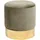 Milord Sitzhocker GOLDEN Velours 39 x 40 x 39 cm Beige