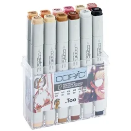 Copic Classic Set "Porträt" 12er Set Beige/Schwarz/Mehrfarbig
